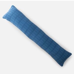 Blue grid stitch pillow sham